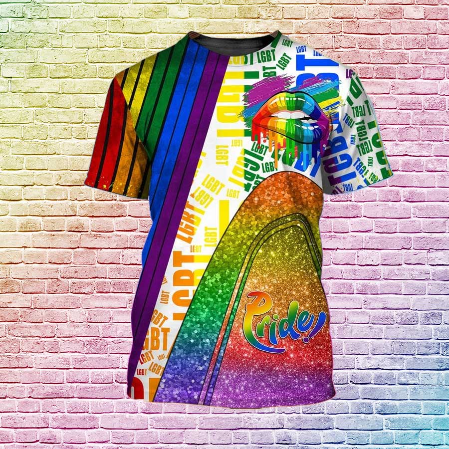 Pride Lips Shirt/ Rainbow Lip Shirt/ Pride Rainbow Lips/ Pride Lips T Shirt For Gaymer/ Lesbian Gift