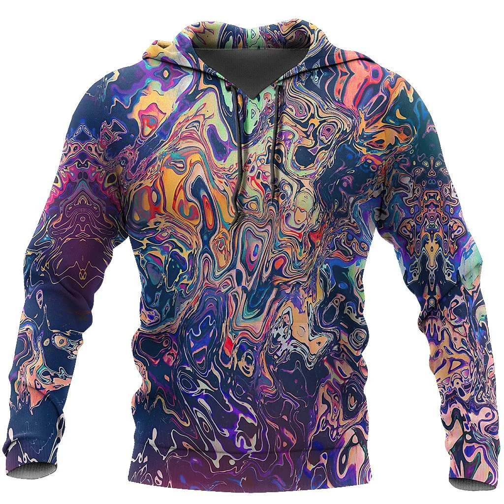 Psychedelic Hippie Hoodie Abstract Hippie Hoodie 3D