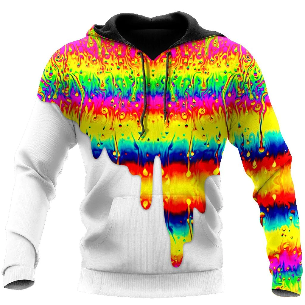 Colorful Cream Hippie Hoodie For Men And Women