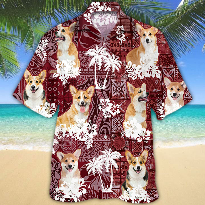 Corgi Hawaiian Shirt/ Hawaiian Shirt For Dog Mom