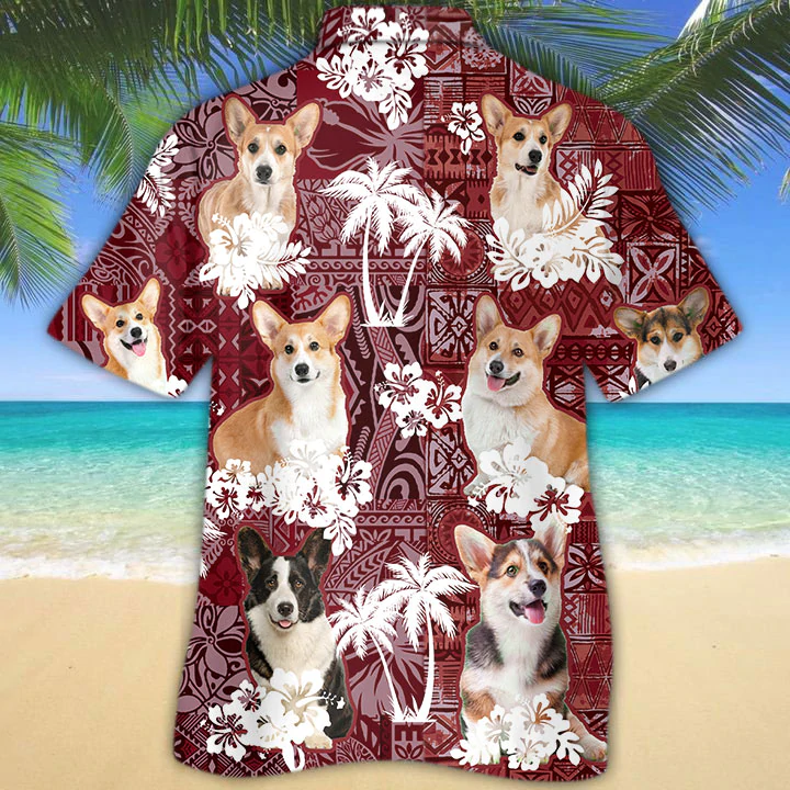 Pembroke Welsh Corgi Hawaiian Shirt/ Gift for Dog Lover Shirts/ Men