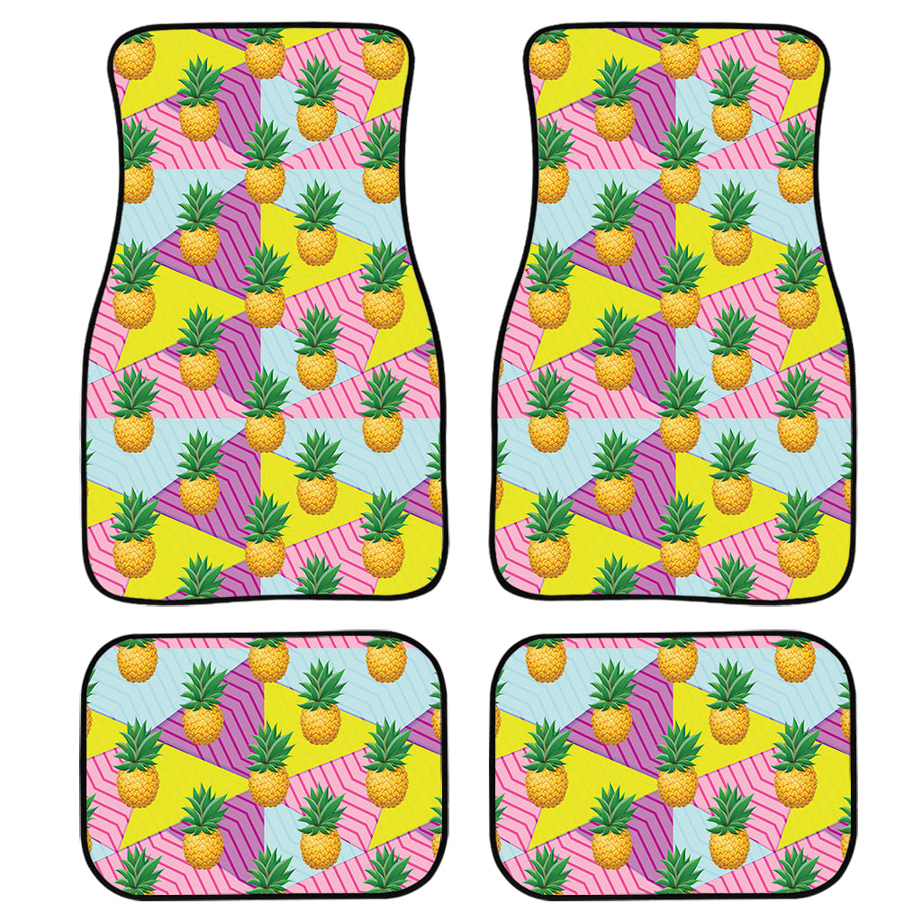 Zigzag Pineapple Pattern Print Front And Back Car Floor Mats/ Front Car Mat