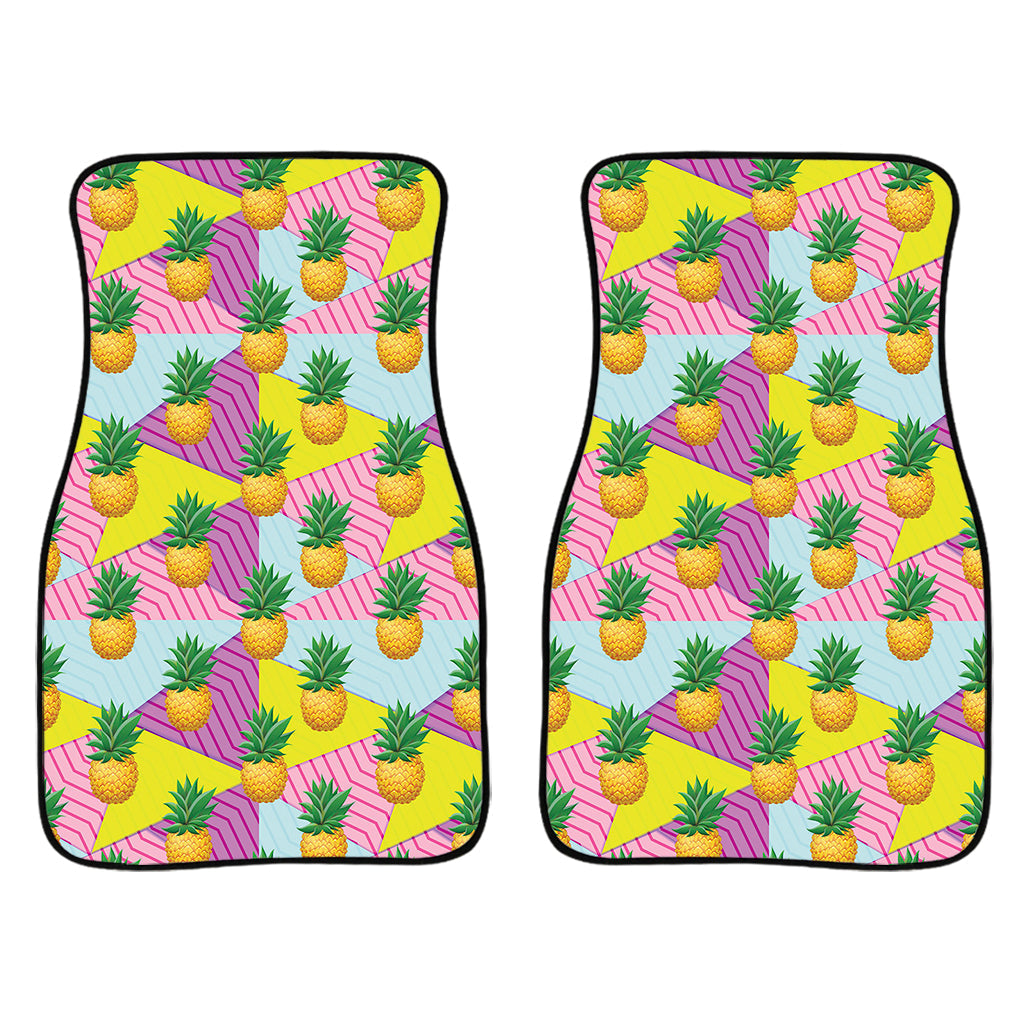 Zigzag Pineapple Pattern Print Front And Back Car Floor Mats/ Front Car Mat