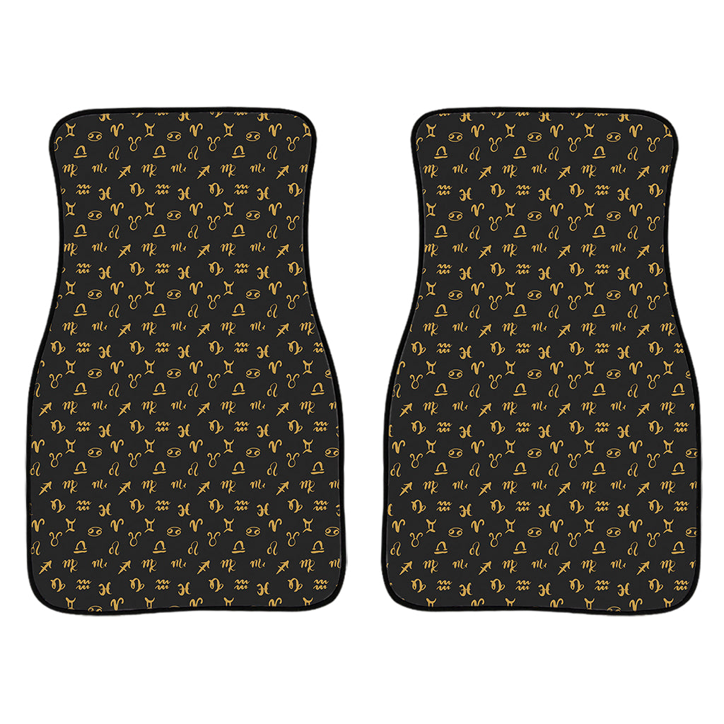 Zodiac Astrological Signs Pattern Print Front And Back Car Floor Mats/ Front Car Mat