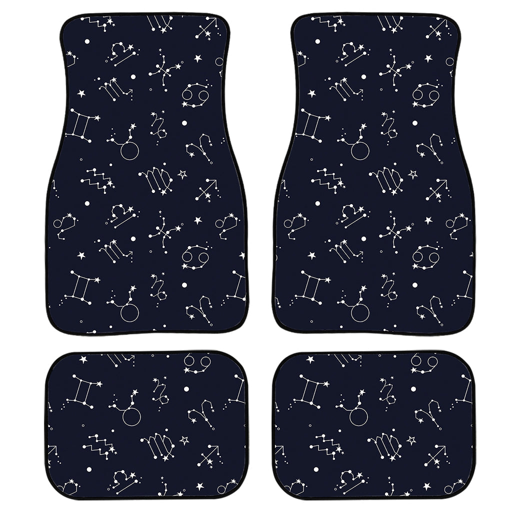 Zodiac Star Signs Pattern Print Front And Back Car Floor Mats/ Front Car Mat