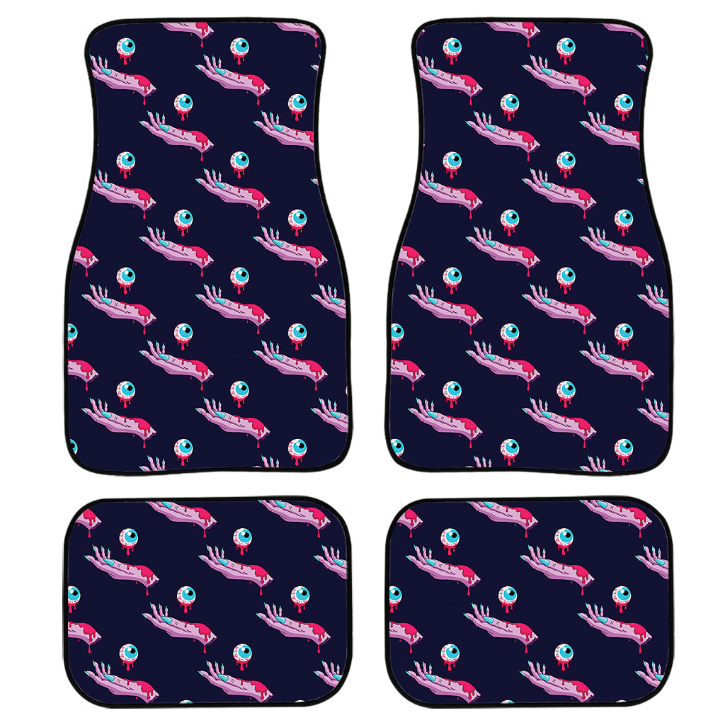 Zombie Eyeball Pattern Print Front And Back Car Floor Mats/ Front Car Mat
