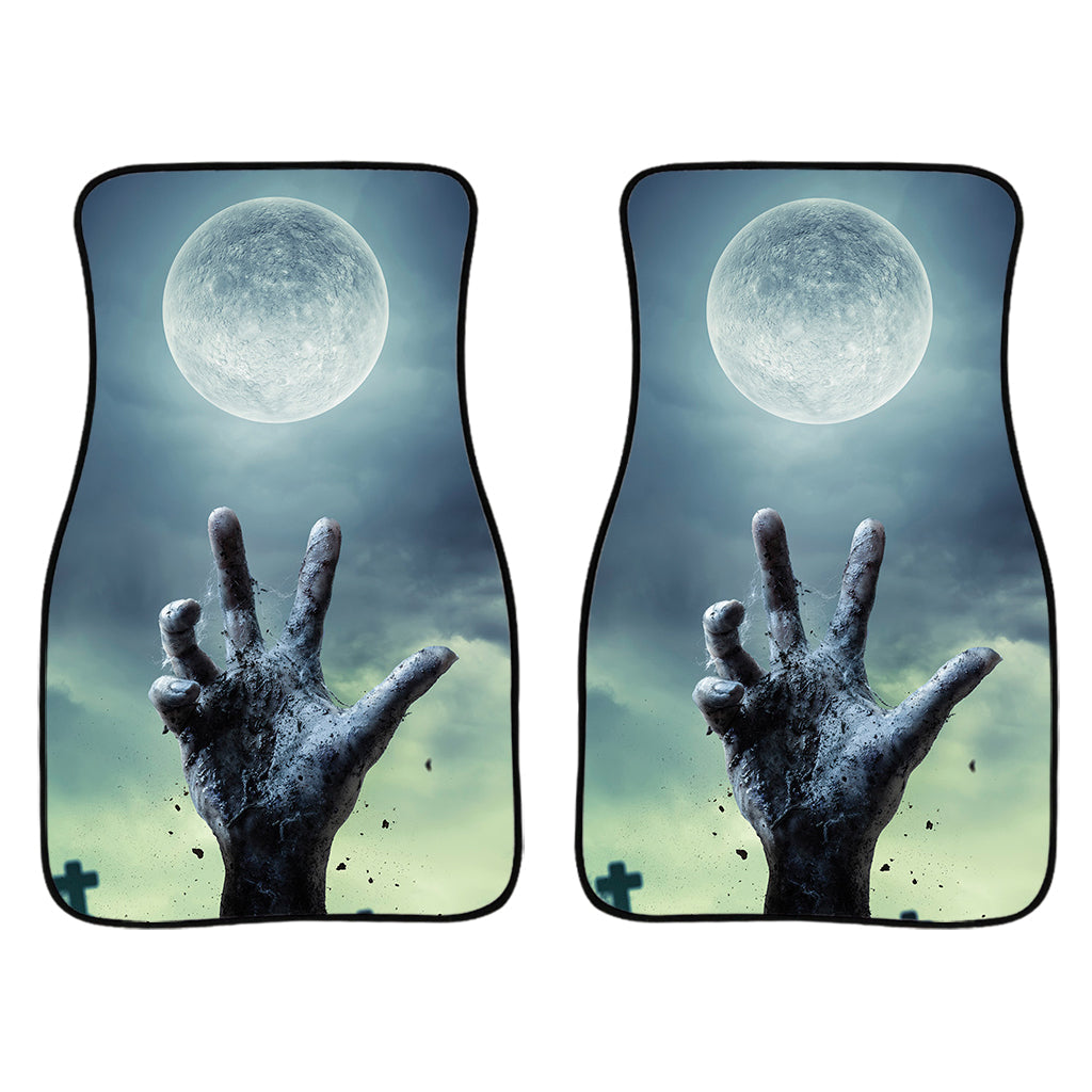 Zombie Hand Rising From Grave Print Front And Back Car Floor Mats/ Front Car Mat