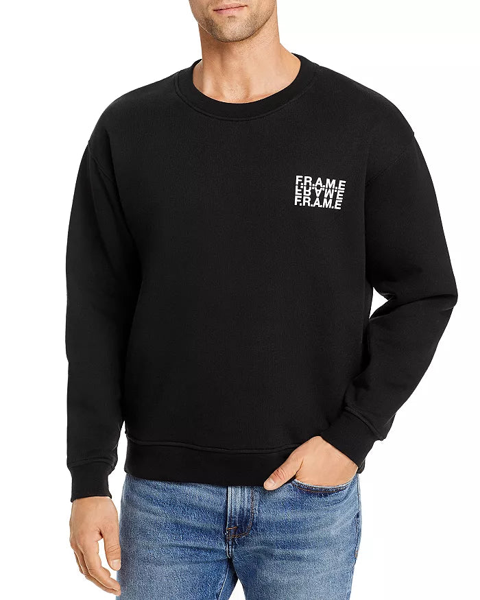 FRAME MEN Cotton Logo Print Crewneck Sweatshirt