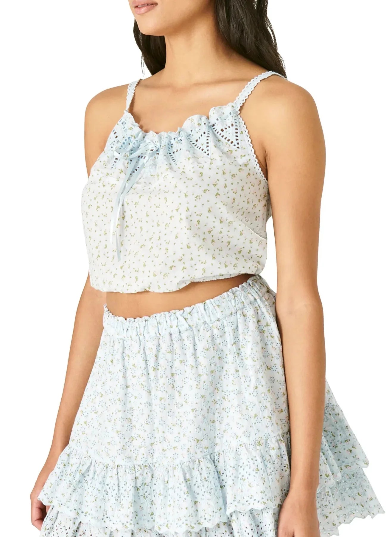 Lucky Brand Floral-Print Cotton Cropped Camisole