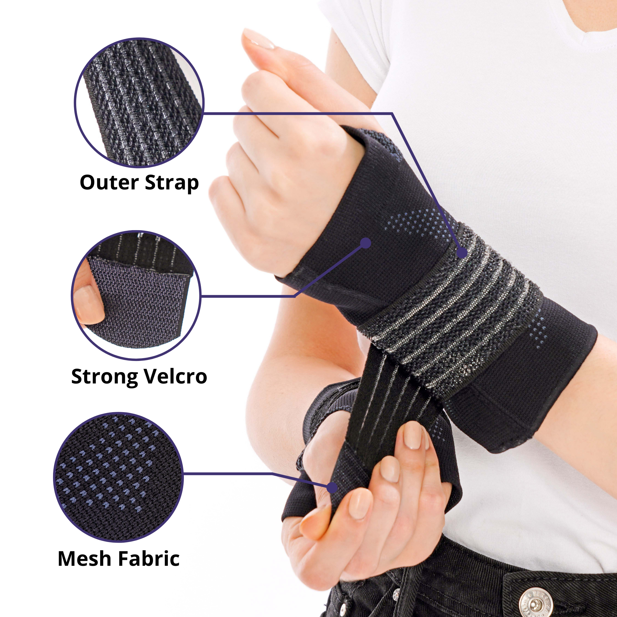 Adjustable Velcro Wrist Support Brace