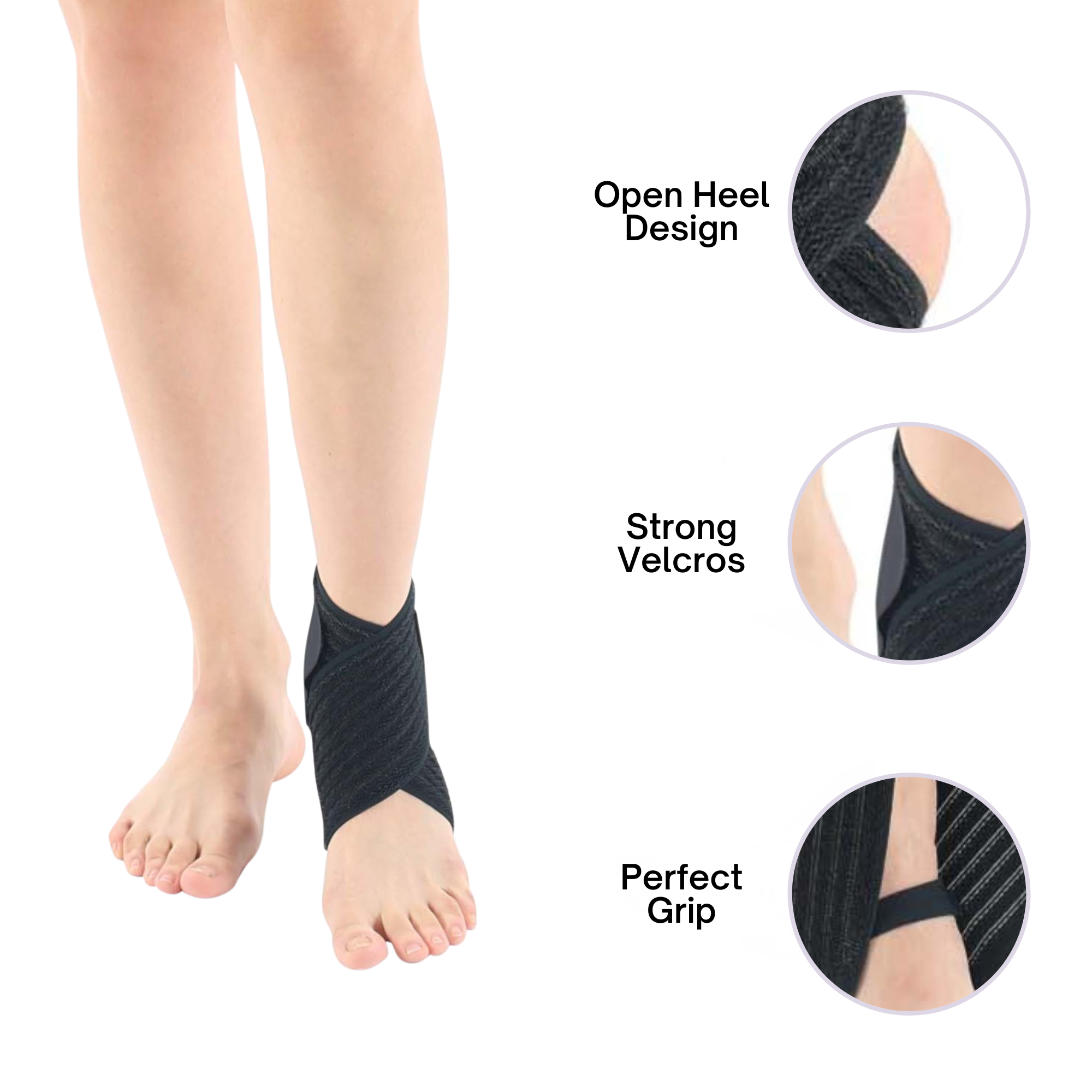 Ankle Strap (Eight Bandage) - Black
