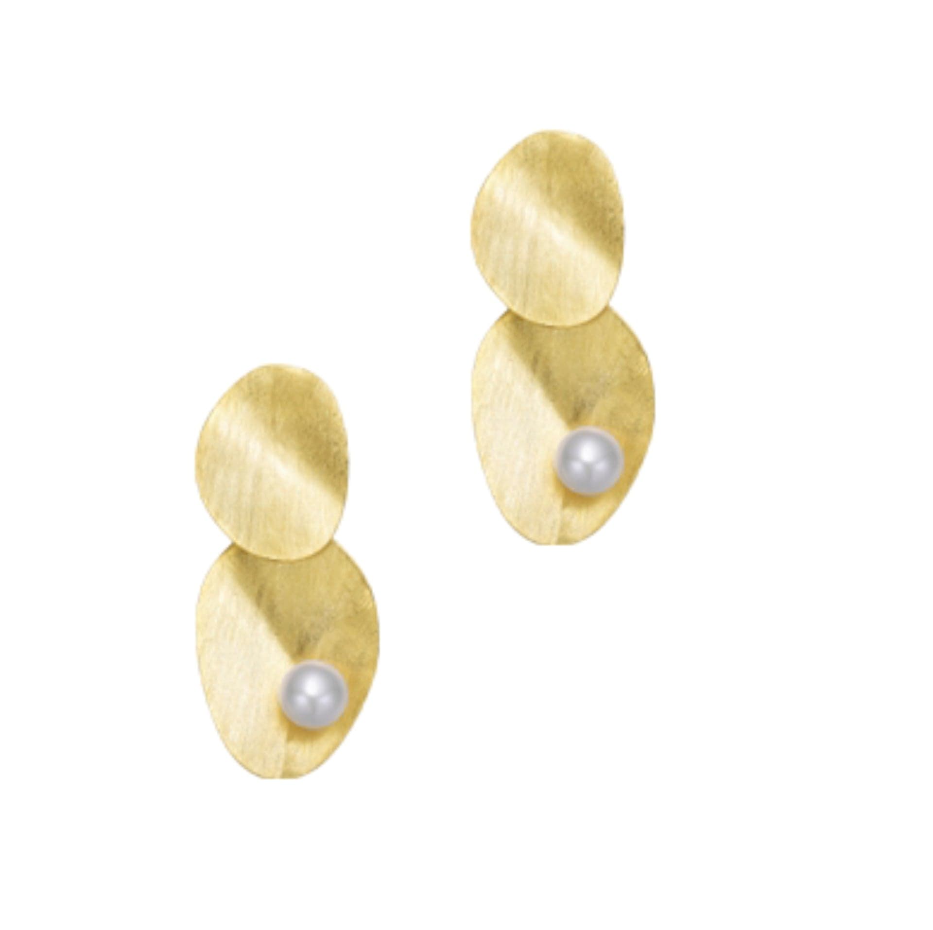 Freshwater Pearl Oblong Drop Earrings