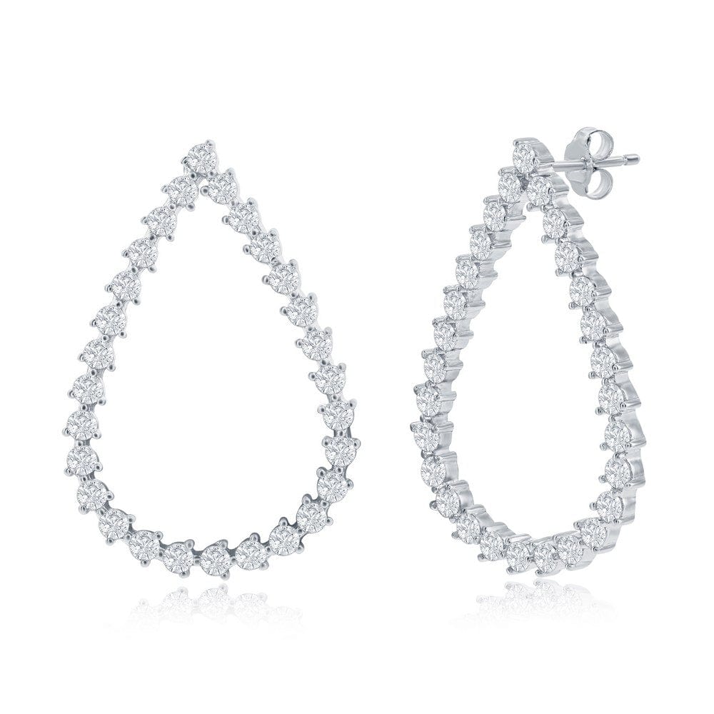 Pear-Shaped CZ Earrings