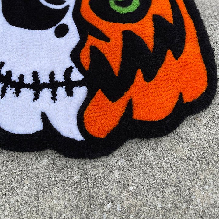 Handmade Jack-face Pumpkin Tufted Rug