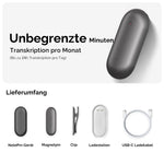PLAUD NotePin & 2 KI Unbegrenzter Jahresplan
