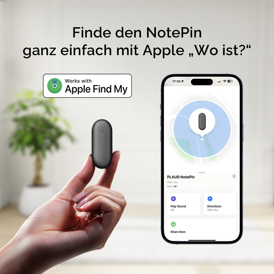 PLAUD NotePin & 2 KI Unbegrenzter Jahresplan
