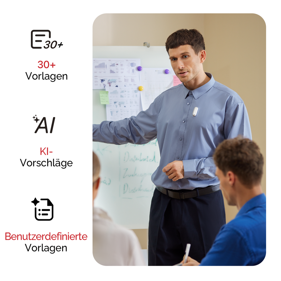 PLAUD NotePin & 2 KI Unbegrenzter Jahresplan
