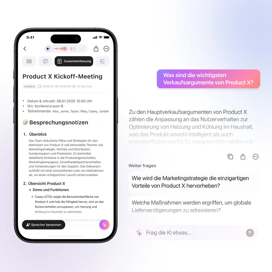 PLAUD Note & 2 AI jährlicher Unlimited Plan
