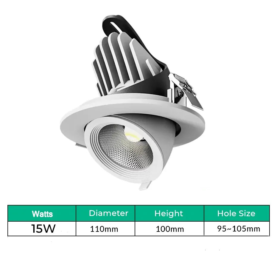 Dimmable AC85~265V Recessed LED Downlights 7W/15W/20W LED Ceiling Spot Lights Background Spot Lamps for Home Kitchen Spotlights