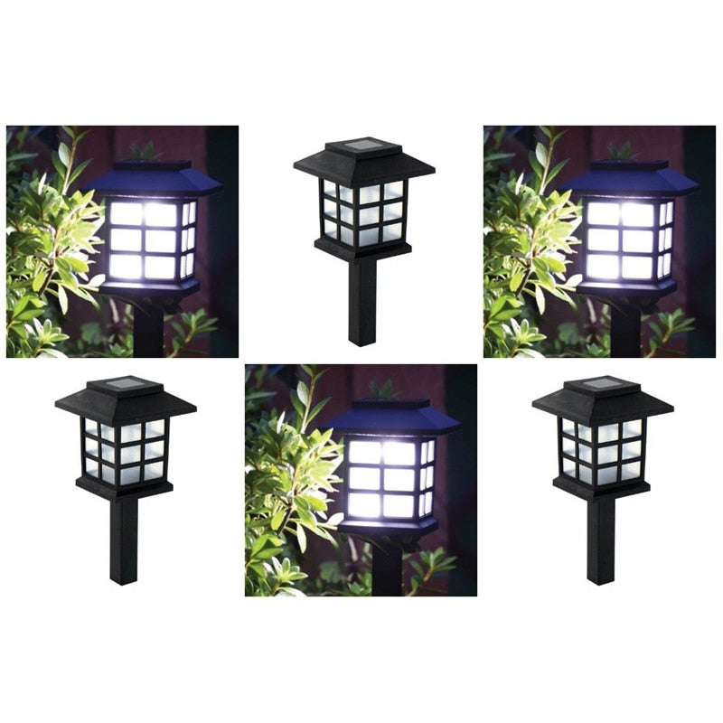 2pcs/Lot Solar Lantern Lawn Lamps Outdoor Garden Solar Spotlight Pathway Landscape Retro Solar Underground light