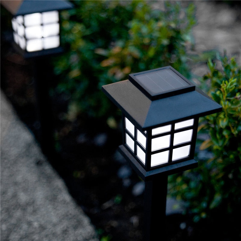 2pcs/Lot Solar Lantern Lawn Lamps Outdoor Garden Solar Spotlight Pathway Landscape Retro Solar Underground light