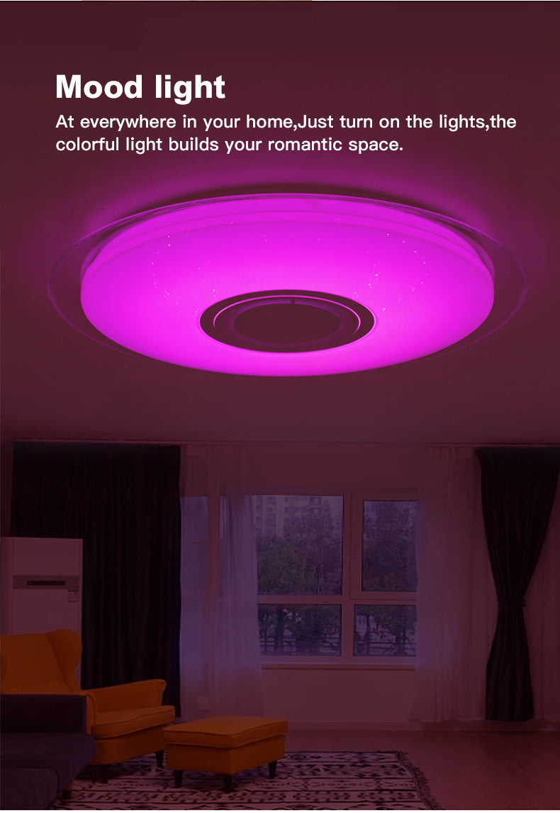 Modern LED ceiling Lights RGB Dimmable 25W 36W 52W APP Remote control Bluetooth Music light foyer bedroom ceiling lamp