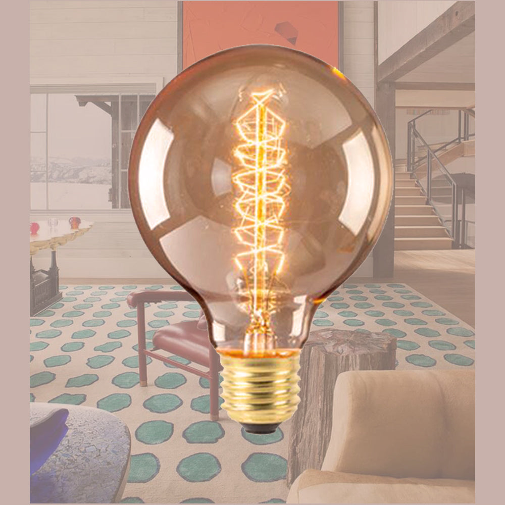 ST64 G95 G80 T30 Edison Incandescent Bulb Dimming 40W 220V E27 Vintage Light Retro Pendant Lamp Filament Spiral Industrial Decor