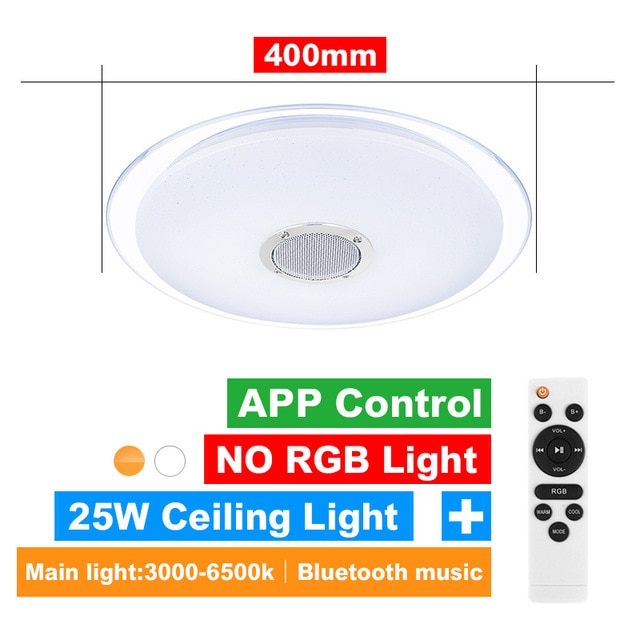 Modern LED ceiling Lights RGB Dimmable 25W 36W 52W APP Remote control Bluetooth Music light foyer bedroom ceiling lamp