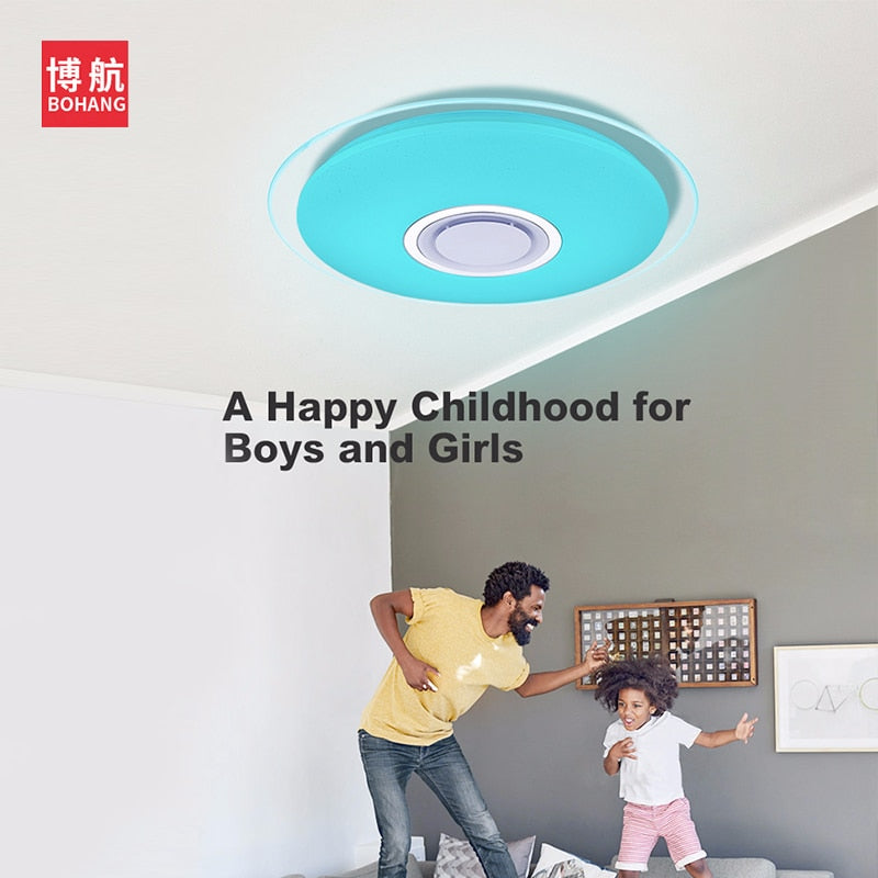 Modern LED ceiling Lights RGB Dimmable 25W 36W 52W APP Remote control Bluetooth Music light foyer bedroom ceiling lamp