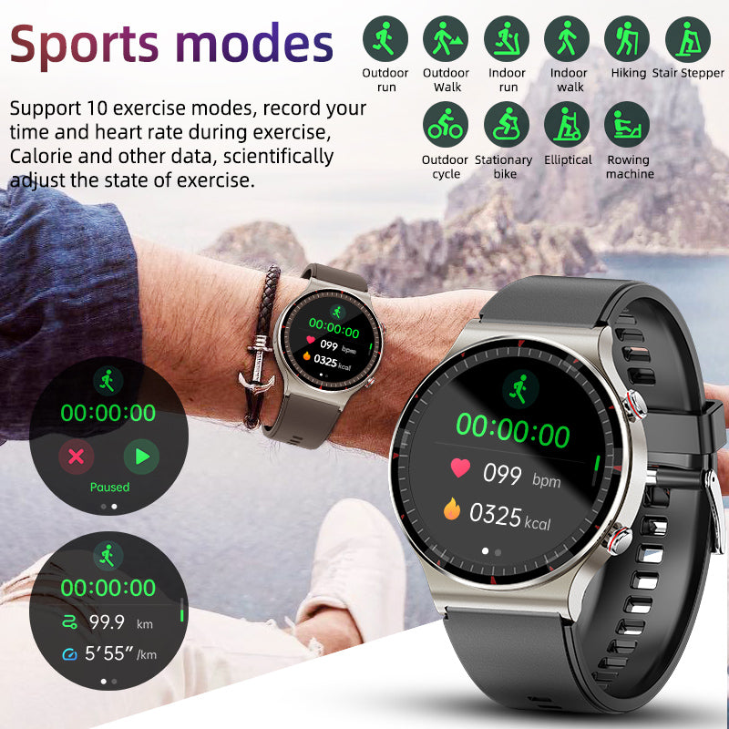 KH08 Vintage Health Watch ECG Heart Rate Blood Oxygen Blood Pressure