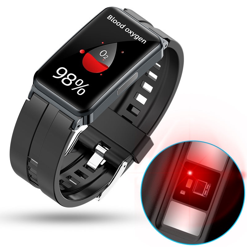 KH01 ECG Heart Rate HRV SPO2 Temperature Blood Pressure Blood Glucose Smart Bracelet