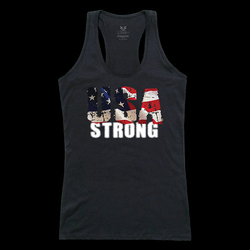 Rapid Dominance G02-U06-BLK-01 USA Strong 1 Graphic Tank Top, Blac