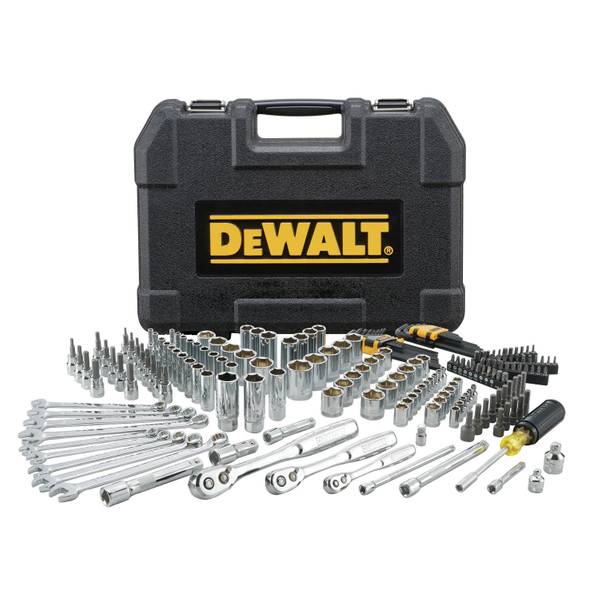 DWMT75000 1/4 in., 3/8 in., and 1/2 in. Drive Polished Chrome Mechanics Tool Set (200-Piece)