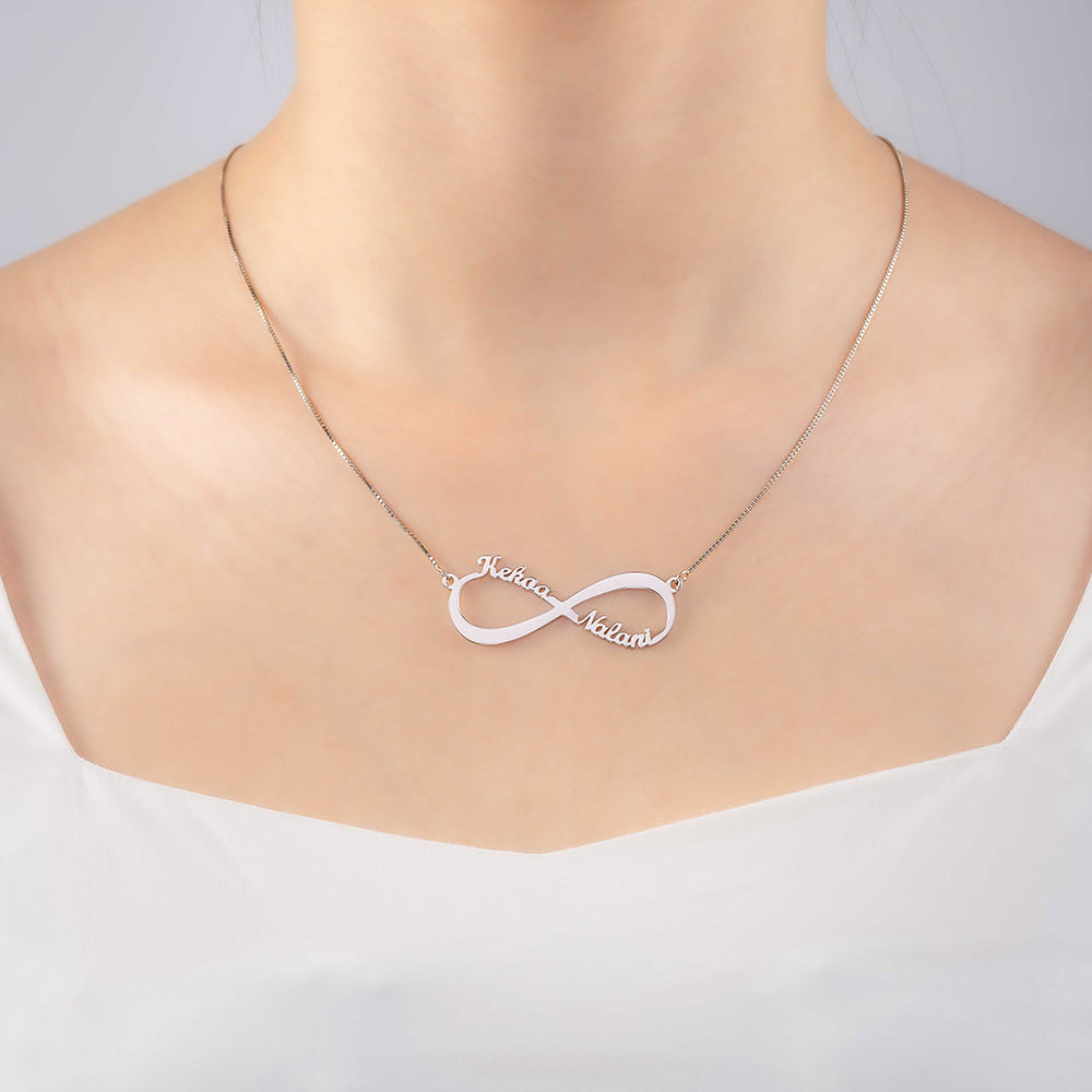 Personalized Infinity Name Necklace - 2 Names