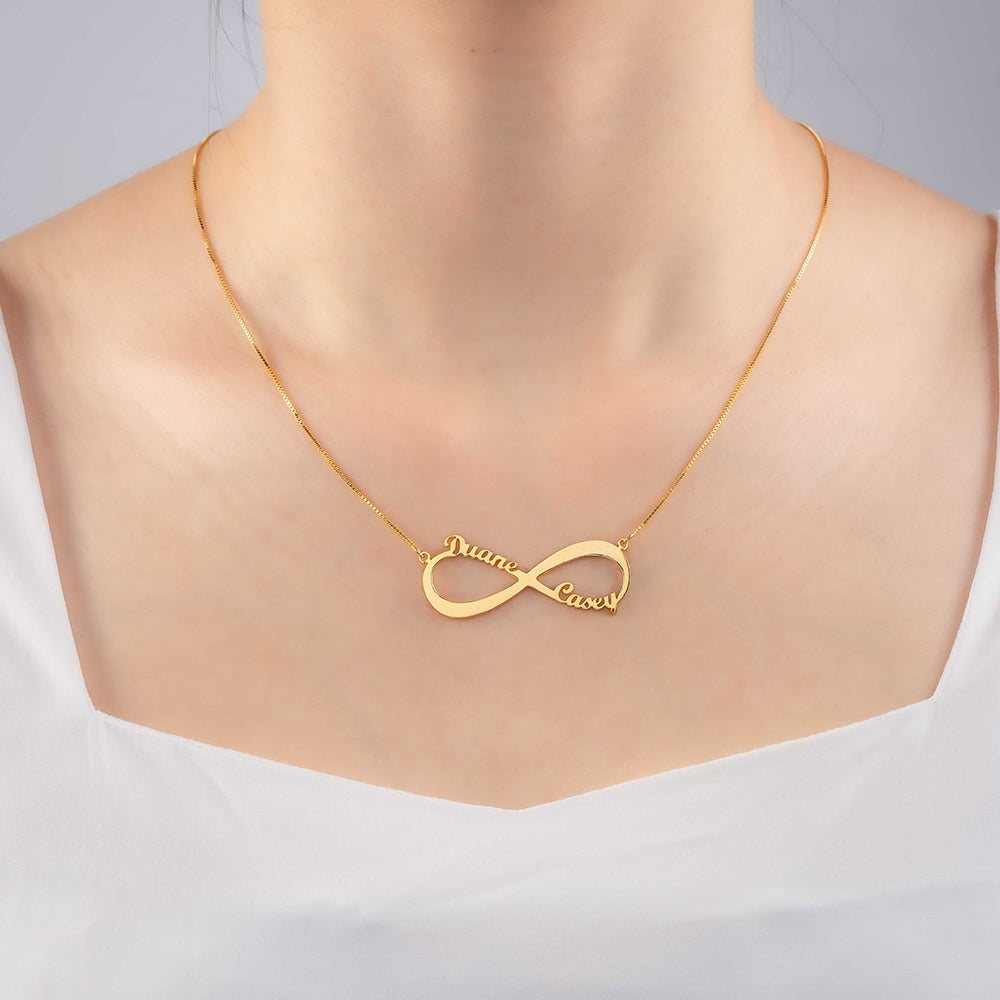 Personalized Infinity Name Necklace - 2 Names