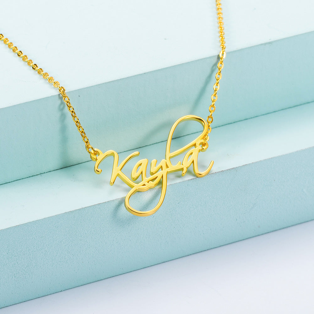 Personalized Stainless Steel Calligraphy Name Necklace