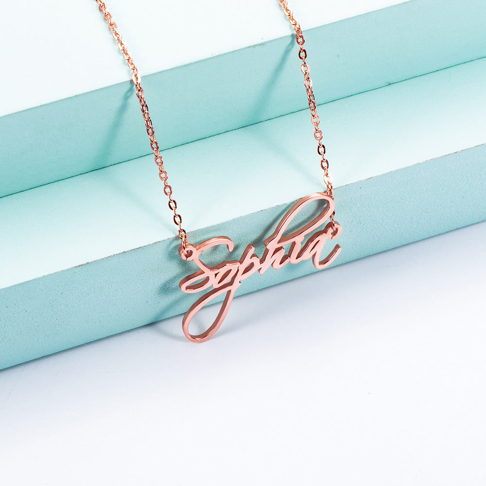 Personalized Stainless Steel Calligraphy Name Necklace