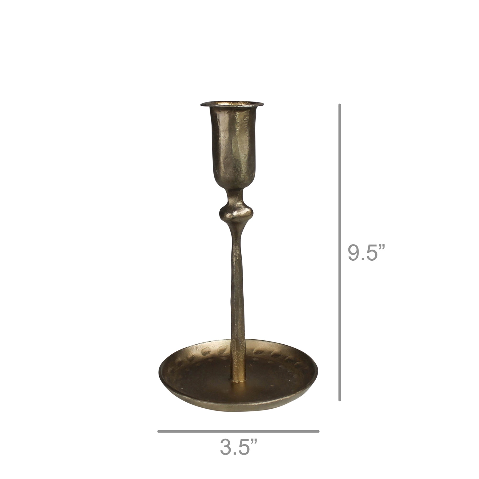 Percy Brass Candlestick, Medium