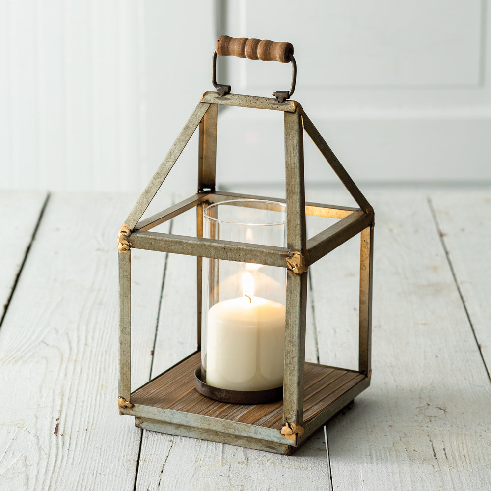 Mixed Metal Small Lantern