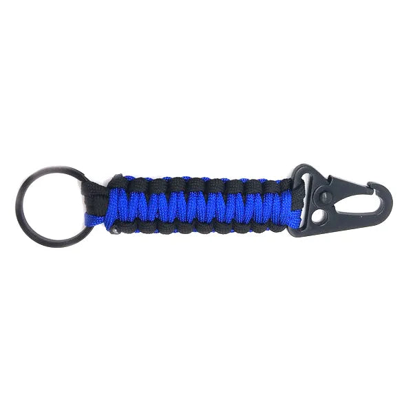 Outdoor Keychain Ring with Carabiner, Paracord Cord, Survival Tools, & Built-in Bottle Opener