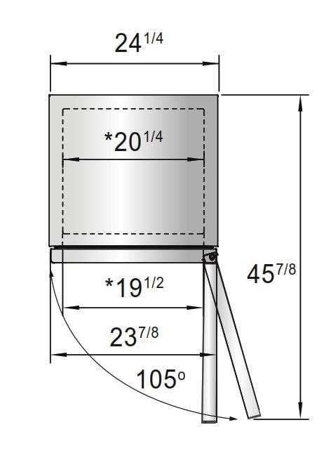 Atosa MBF8520GR Bottom Mount Low Height Reach In Freezer, 24