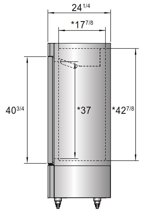 Atosa MBF8520GR Bottom Mount Low Height Reach In Freezer, 24