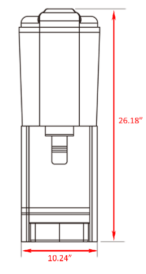 Coldline CBD-1 Single 3 Gallon Bowl Refrigerated Beverage Dispenser with Stirring System