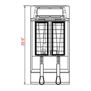 Cookline CTF3 Commercial 35 lb Natural Gas Stainless Steel Countertop Fryer