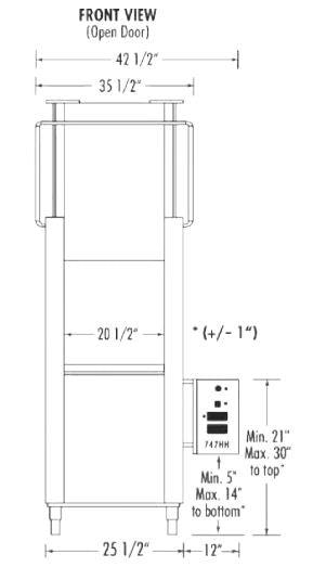 Jet-Tech 747HH Deluxe Door Type Warewasher, High-temp, with Booster, 40 Racks Per Hour