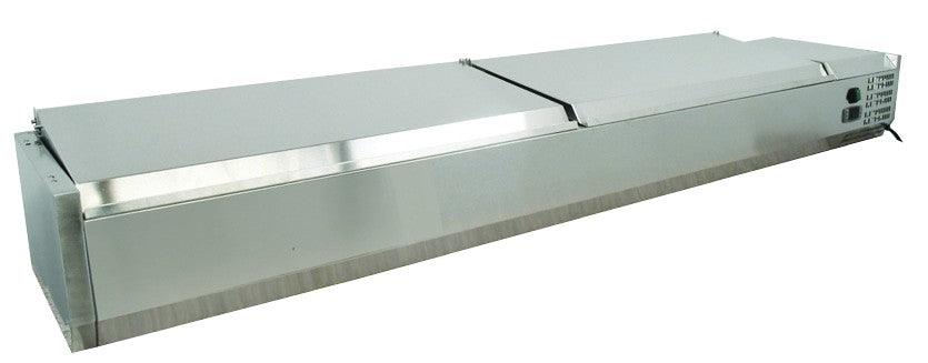 Omcan RS-CN-0009-PSS 78-inch Refrigerated Topping Rail with Stainless Steel Cover