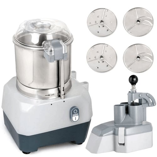 Prepline PCFP-3B Combination Food Processor with 3 Qt Stainless Steel Bowl, Continuous Feed and 4 Discs, 1HP