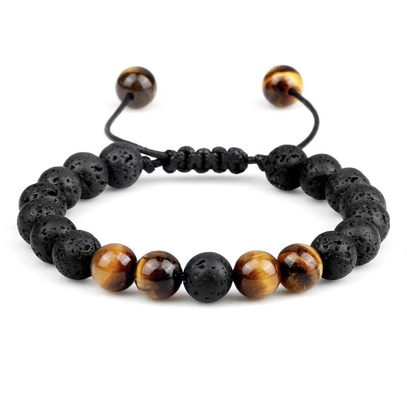 Tiger Eye Adjustable Braided Rope Bracelets