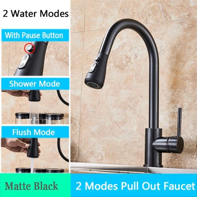 Fancy? Kitchen Faucet Single Hole Pull Out Spout Kitchen Sink Mixer Tap Stream Sprayer