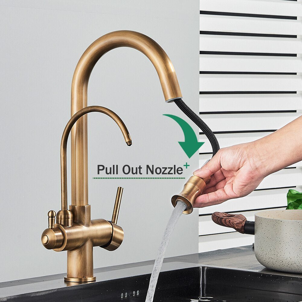 Fancy? Antique Gold Touch Sensor Kitchen Faucet Mixer Tap with Swivel